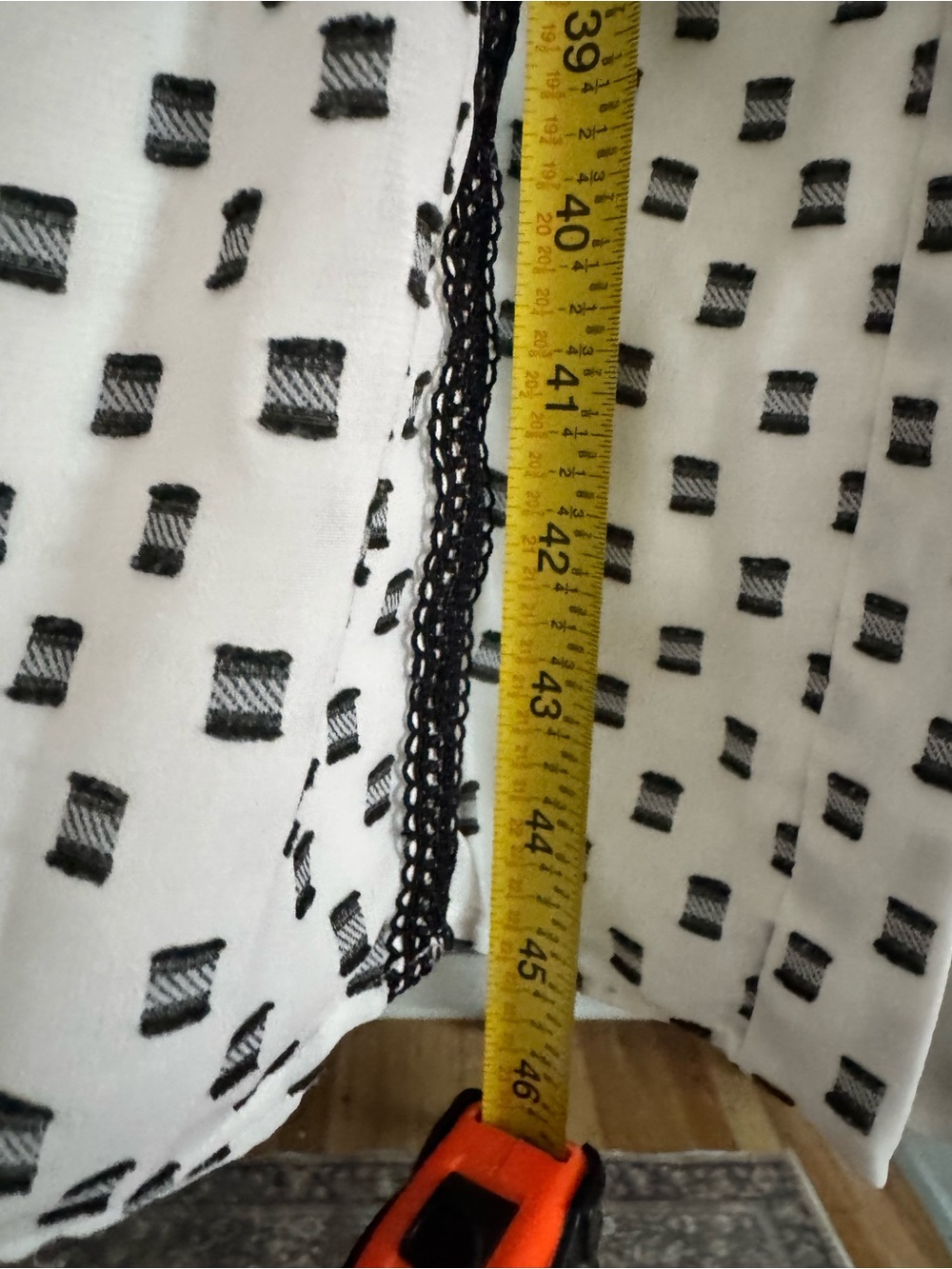 Shoshanna White Midi Dress with Black Geometric Print size 4 - Picture 10 of 10